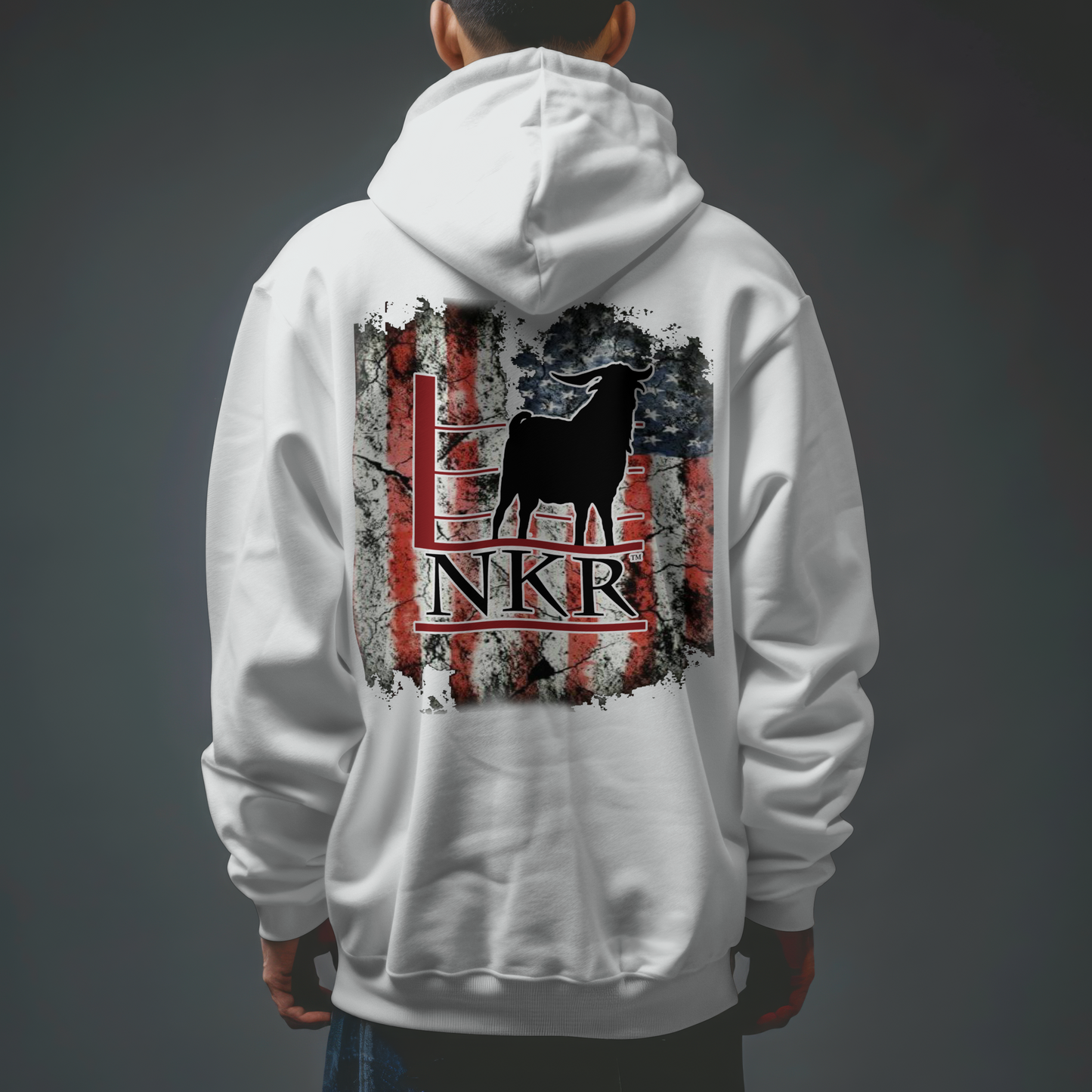 Hoodie - NKR Distressed Flag